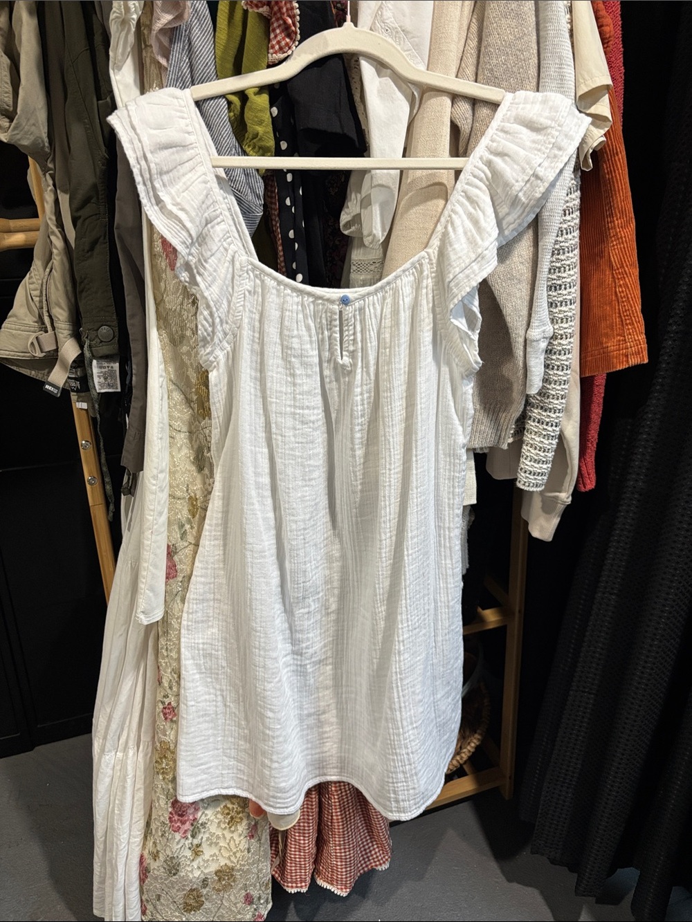 Women’s White Cotton Babydoll Dress